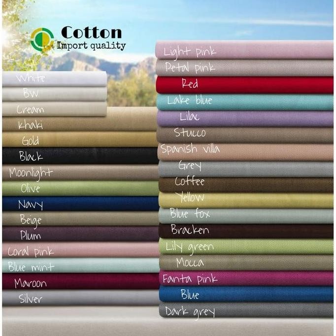 NEW Kain Katun Jepang Polos Meteran