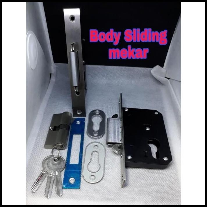 Set Body Kunci mortise Sliding Mekar Pintu Kayu Dengan Silinder Kunci