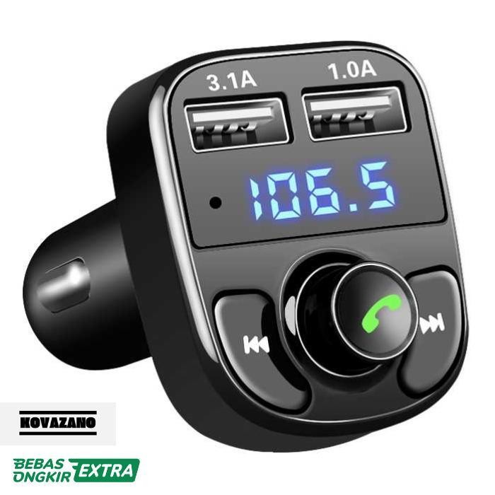 Bluetooth Audio Receiver Mobil FM Transmitter Handsfree USB Charger Terbaik Berkualitas