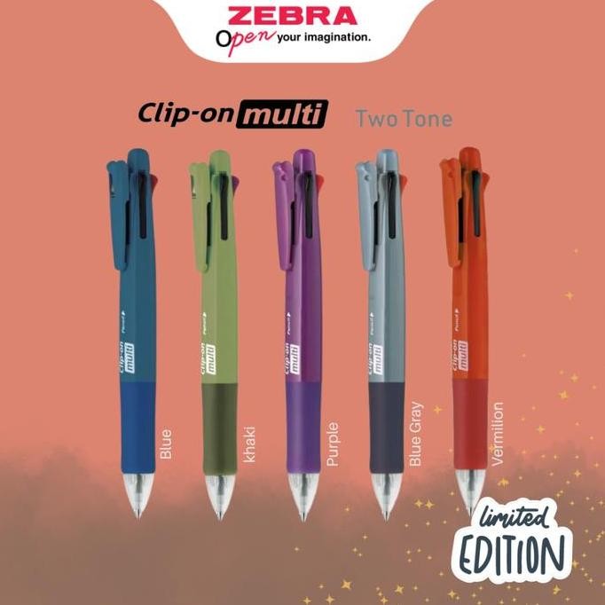 

Pulpen Zebra Clip On Multi Two Tone 4 Ink + Mechanical Pencil 5 In 1