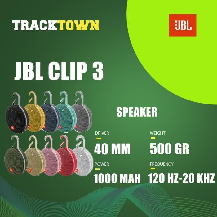 JBL Clip 3 Wireless Speaker Original | Minus Karet Charger Getas | Suara Jernih