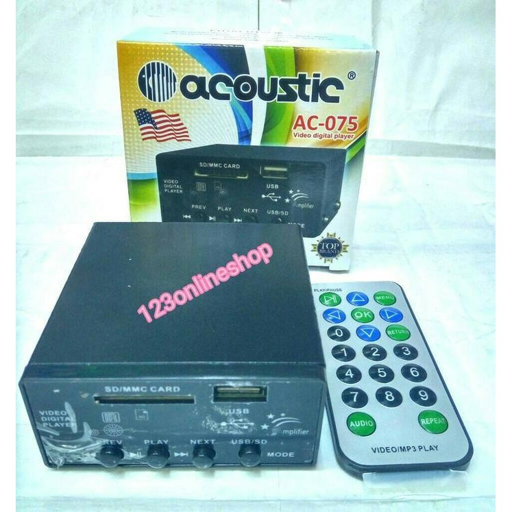 Modul PlayerMP5 ACOUSTIC AC.075 USB SD FORMAT AVI.MP4.XVID.XVI.YFY.dll Terbaik Berkualitas