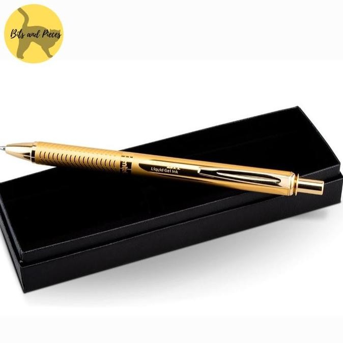

Pentel Energel Alloy Rt Retractable 0.7 Gel Pen + Giftbox Gold Barrel
