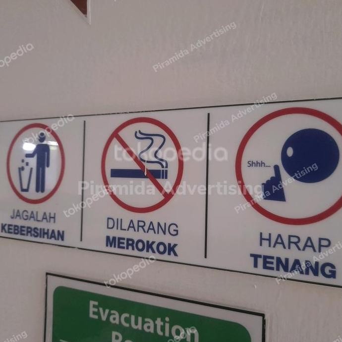 

Sign Dilarang Keep Tenang Kebersihan Tanda Quiet Clean Bebas