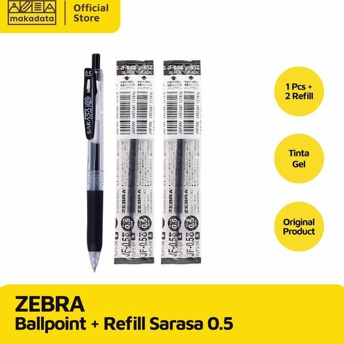 

Set Ballpoint | Bolpen | Pulpen Zebra Sarasa 0.5 & 2 Refill Murah