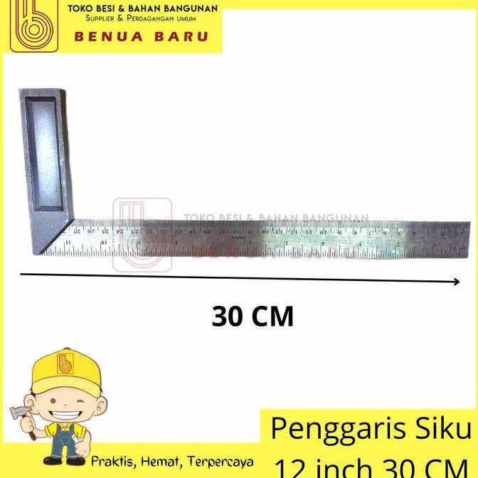 

Penggaris Siku Tukang 30 Cm / Penggaris Siku 12 Inch / Angle Ruler