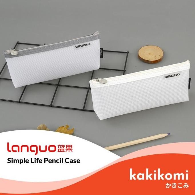 

Tempat Pensil Languo Simple Life Desain Putih Minimalis Pencil Case