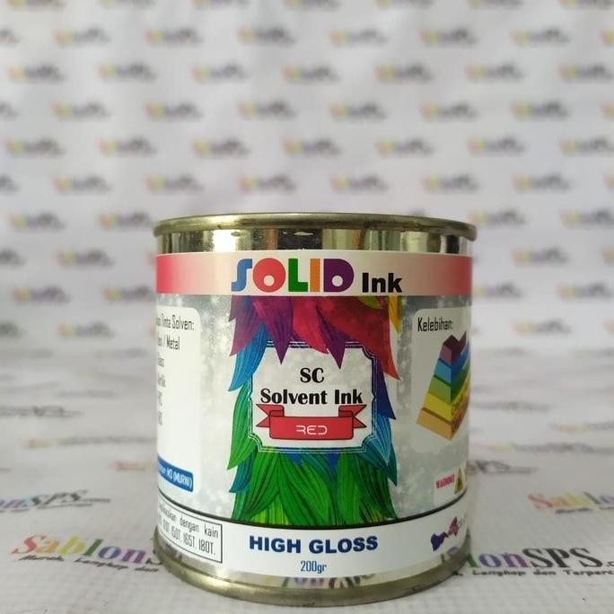 

Tinta Sablon Gelas Besi /Metal 250Gr Merah Red Basis Minyak Solvent