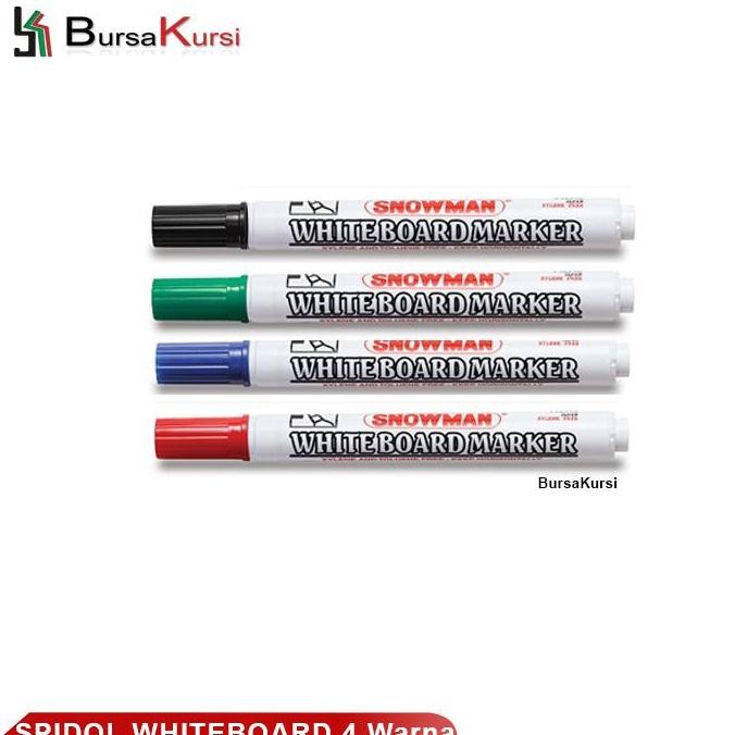 

Spidol Snowman Boardmarker Hitam,Hijau, Merah, Biru Paket Isi 4
