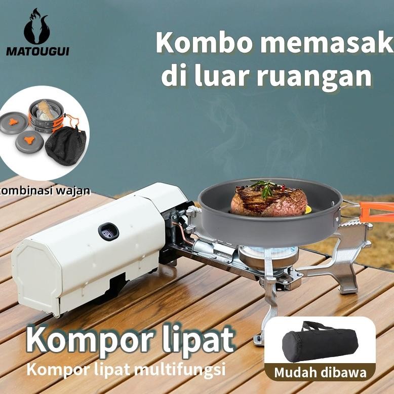 MATOUGUI kompor portable/kompor/kompor camping/kompor portable 1 set lengkap/kompor gas portable