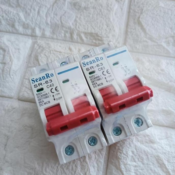 MCB DC 40A MCB DC 63A MCB DC 2P 2 POLE 500V SEANRO MCB PANEL SURYA ORIGINAL DAN TERPERCAYA