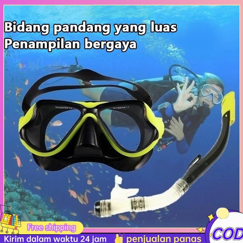 Kacamata Snorkeling PVC Kacamata Renang Snorkel PVC Perlengkapan Menyelam Peralatan Selam Snorkel Ke