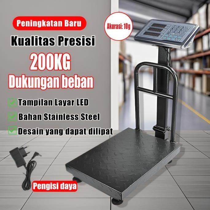 Timbangan Duduk Digital200Kg / Timbangan Barang / Timbangan Lantai 200 Kg/Single Display Timbangan D