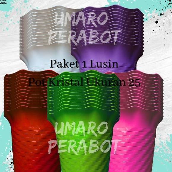 Grosir 1 Lusin Pot Kristal 25 Pot Pot Bunga Pot Plastik Umaro Perabot