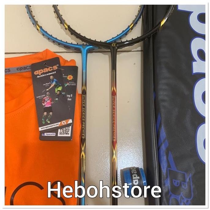 Sale Raket Badminton Apacs Super Series Premier Fullset Tas + Grip + Senar + Kaos