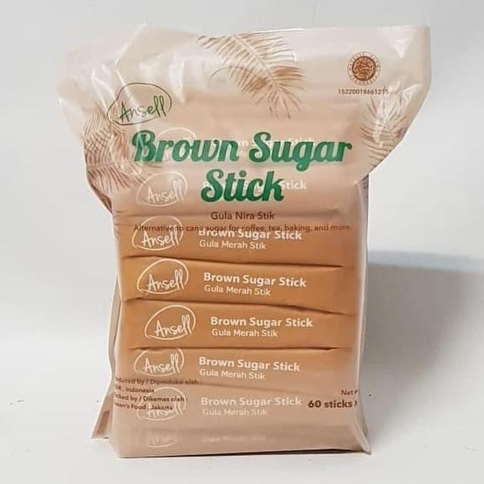 

Baru Ansel Brown Sugar Stick 60 Stick - Gula Aren Nira Premium Sachet Praktis