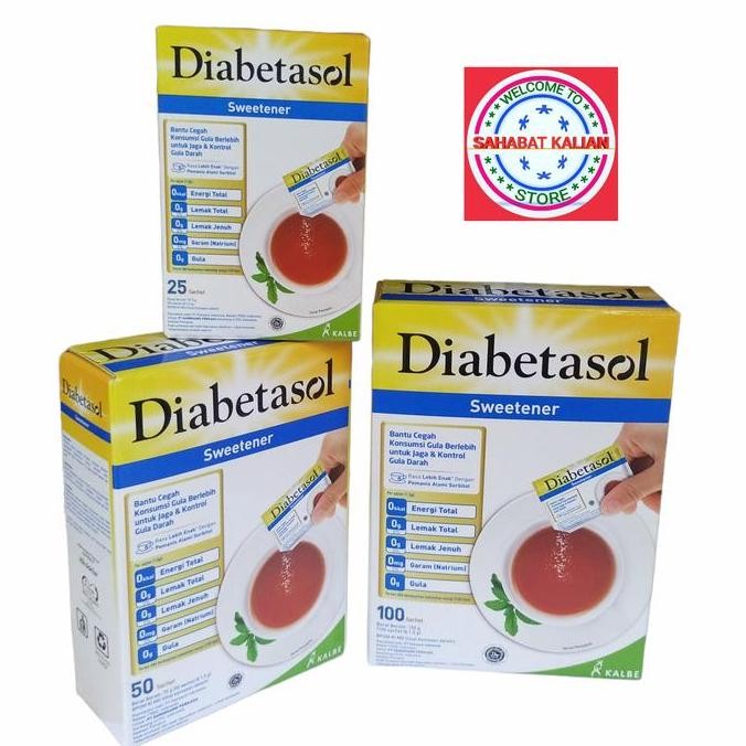 

Baru Diabetasol Sweetener Pemanis Alami 50 & 100 Sachet