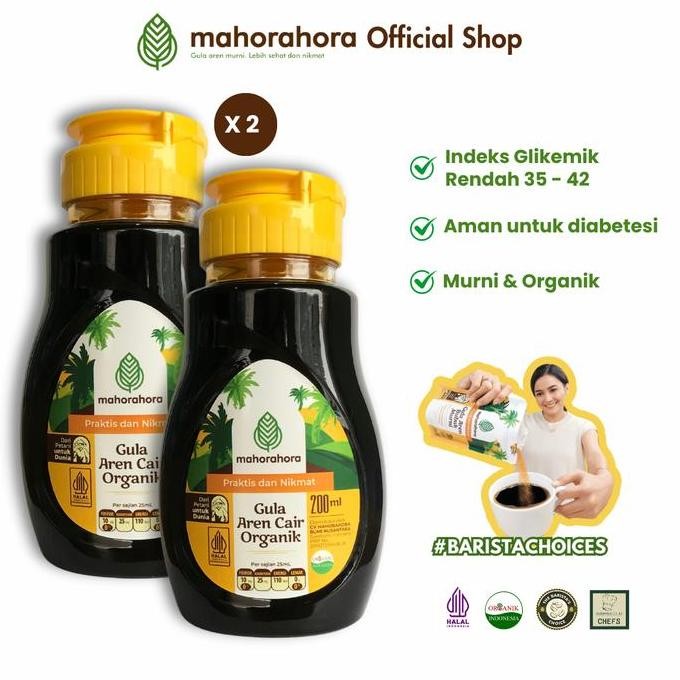

Baru Gula Aren Cair Murni Organik Mahorahora 200ml Premium Halal