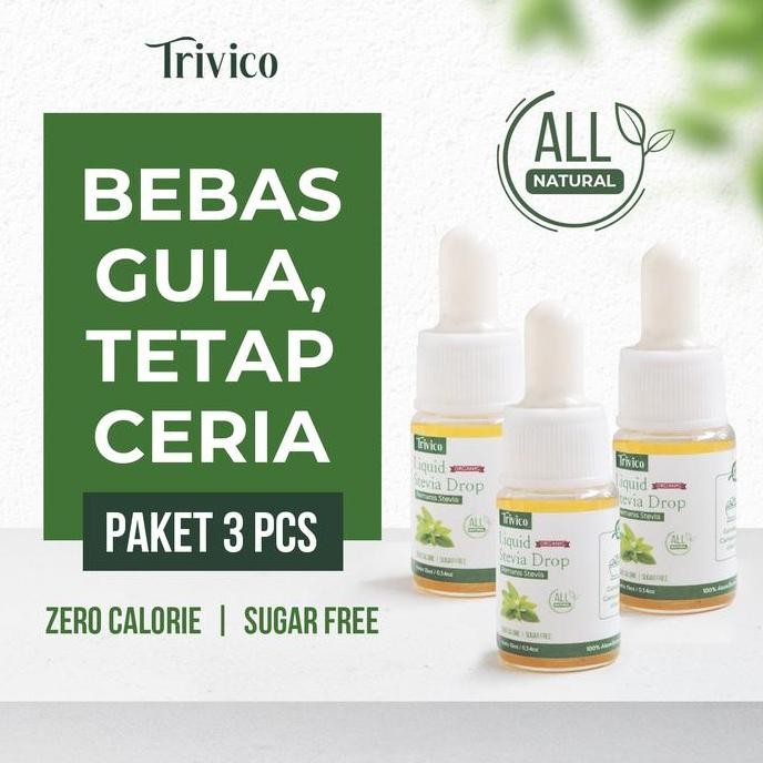 

Baru Trivico Paket Stevia 3pcs - Natural Sweetener Drop Tanpa Kalori