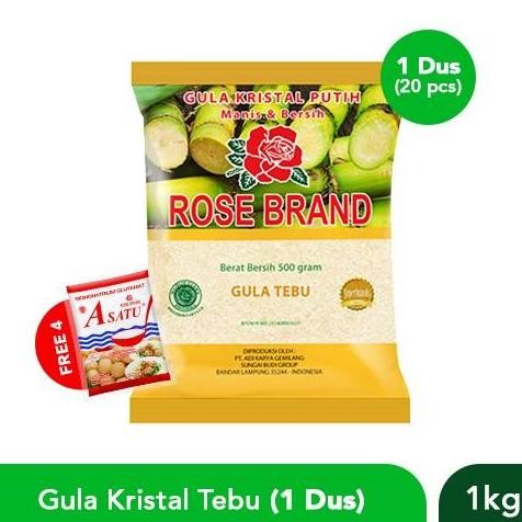 

Baru Rose Brand Gula Kristal Kuning 1 Dus + MSG A Satu 50g Paket Dapur Hemat