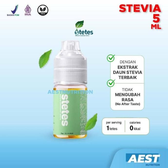

Baru Stetes Stevia Sweetener 5ml Pemanis Alami Stevia Tanpa Kalori