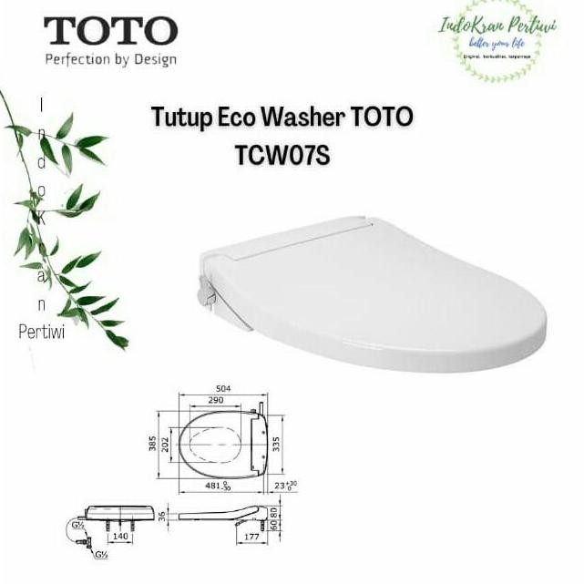 Toto Eco Washer Tcw07S / Tutup Closet Toto Tcw07S Eco Washer