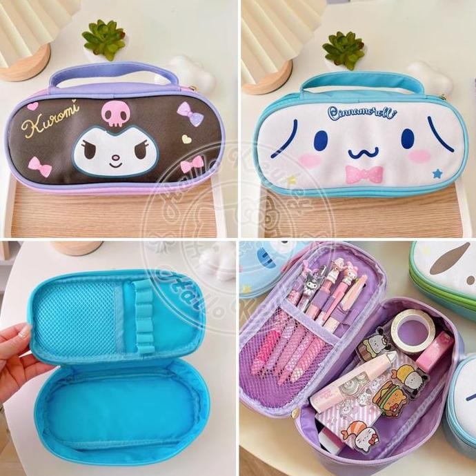 

Pouch Kosmetik Pensil Oval Kuromi Cinnamoroll