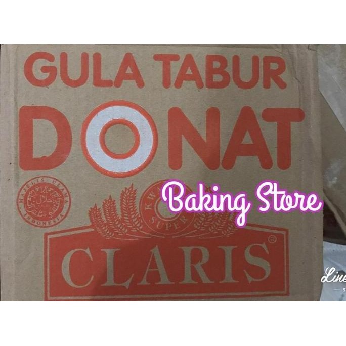 

Baru Gula Tabur Donat Claris 16x250gr - Gula Halus Siap Pakai Donat (Gosend Only)