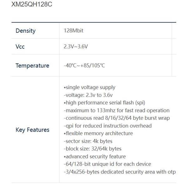 Sale Ic Xmc Bios Xm25Qh128Ahig 3V 128Mbit Flash Memory Sop-8