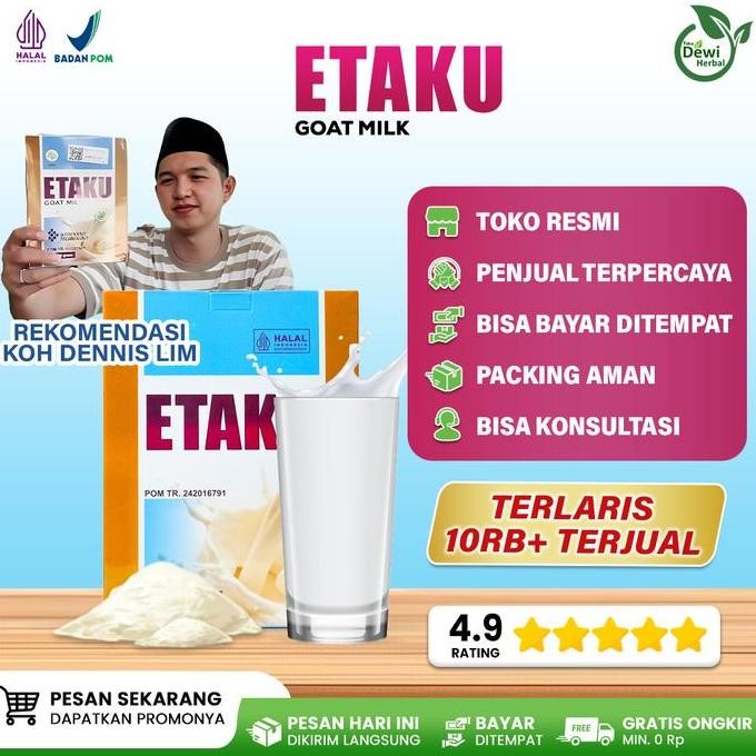 

Murah Kemasan Baru Etaku Goat Milk 200Gr - Susu Kambing Etawa 100% Original