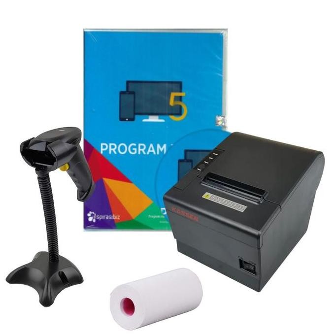 Paket Ipos 5 Profesional Kasir Free Printer 80Mm Dan Scanner Barcode