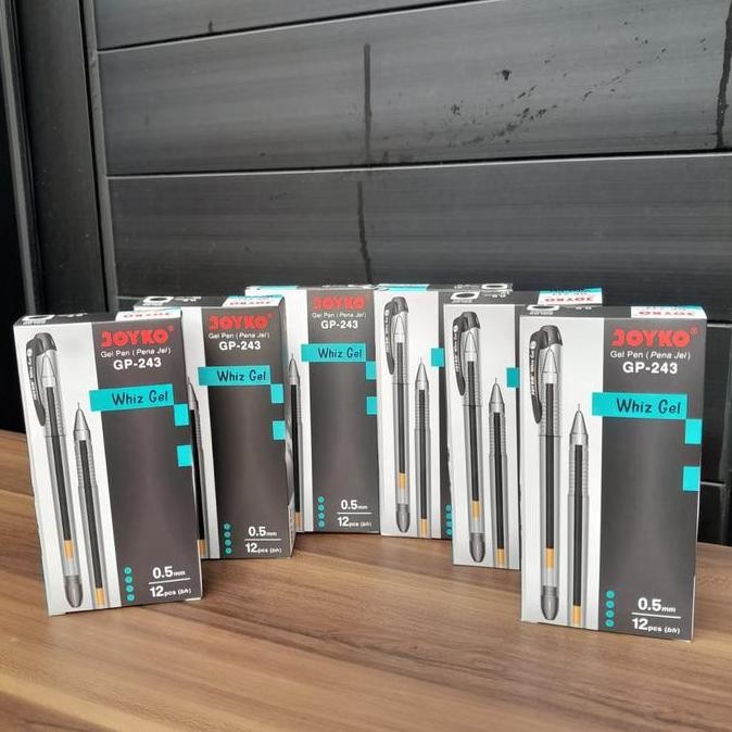 

Grosir 1 Ppackgel Pen / Pena Joyko Gp-243 / Whiz Gel / 0.5Mm Isi 12Pcs