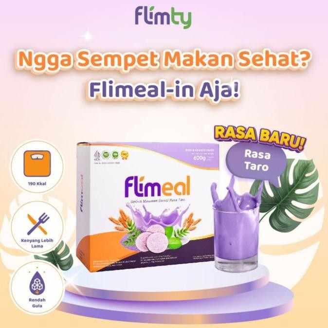 

Grosir Flimeal (Meal Replacement) - 1 Box (Isi 12 Sachet) - Taro