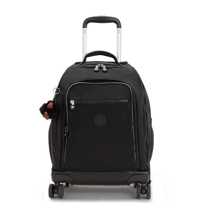 Kipling New Zea Wheeled Backpack Trolley Compartmen Laptop -True Black