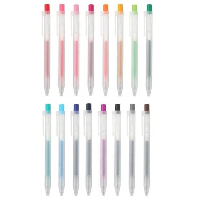 

Muji Knock Type Gel Ink Pen 0.5Mm Pulpen Original Muji