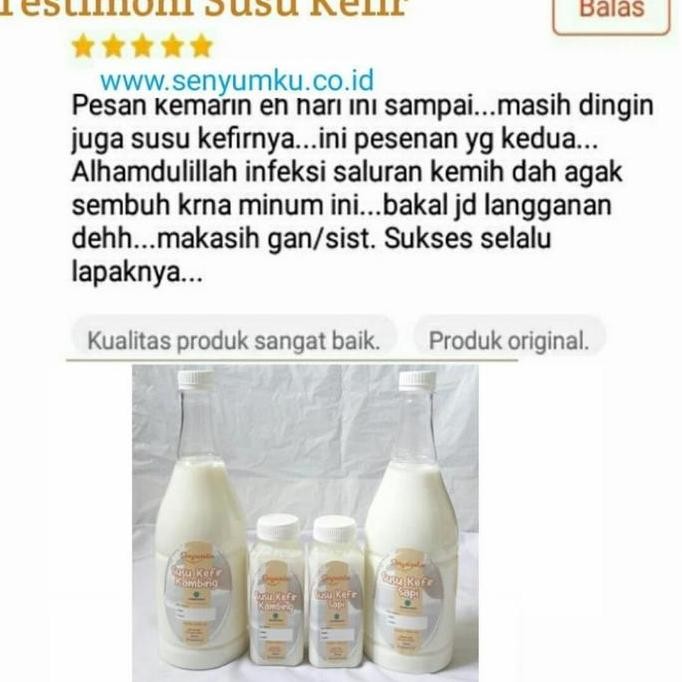 

Grosir Susu Kefir Kambing Senyumku Etawa Halal Mui 1Liter Prima
