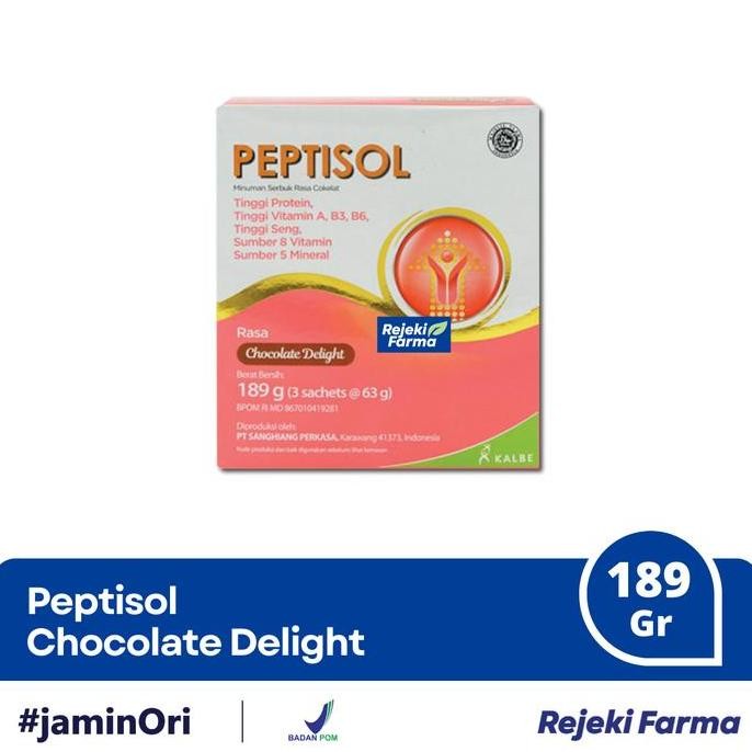 

Promo Peptisol Chocolate Delight 189 Gr Gram - Susu Rasa Coklat Cokelat 189G