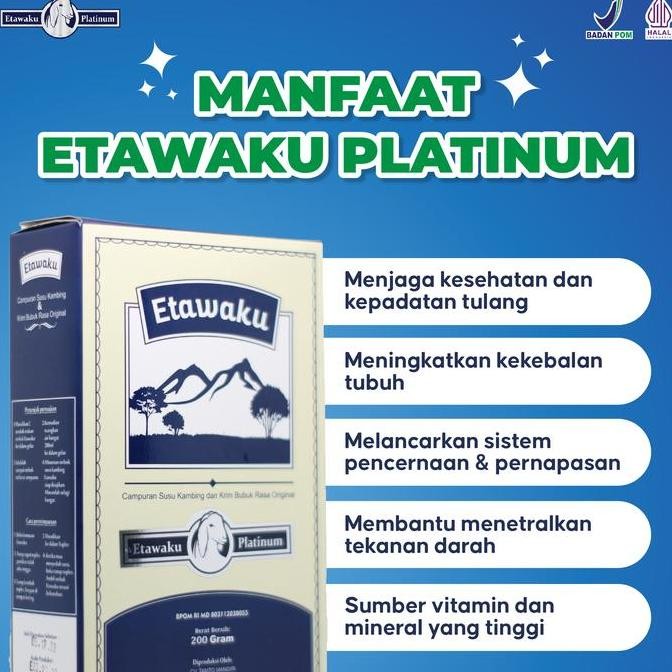 

Grosir Etawaku Platinum Susu Etawa Tinggi Kalsium Kuatkan Tulang Dan Persendian 1 - 8 Box