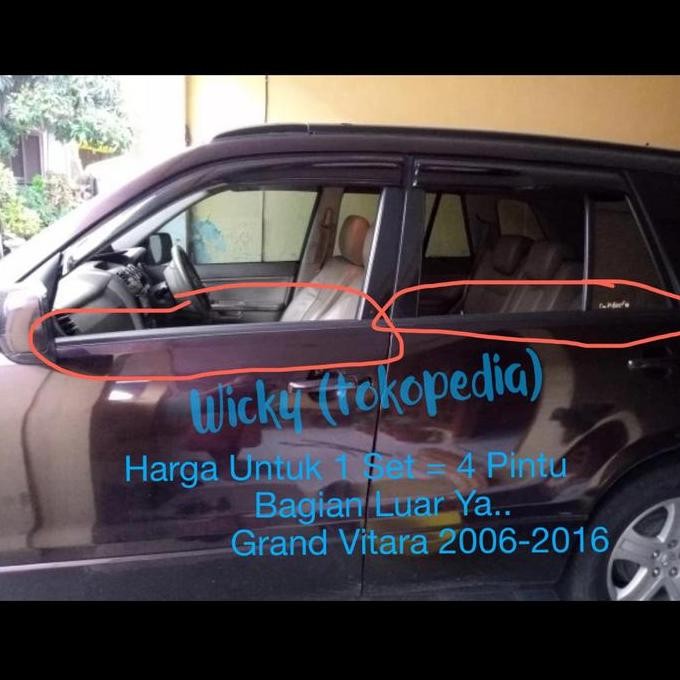 Promo Lis Karet Pelipit Kaca Luar Grand Vitara 2006-2015 Original SGP Japan COD