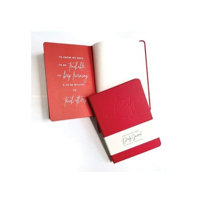 

Tersedia Daily Journal Notebook Jose Carol Unlined Pages Merah