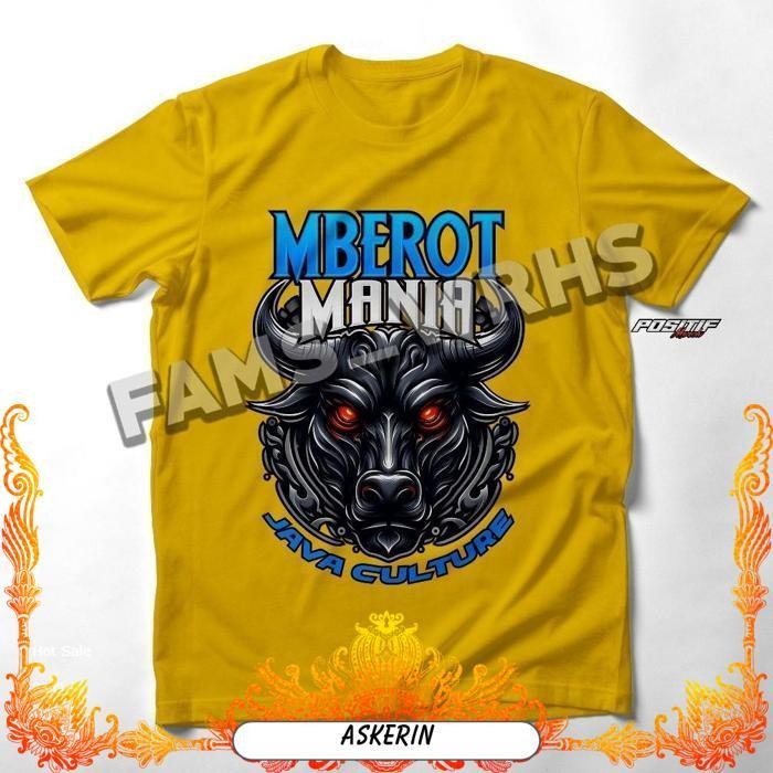 | Baju Kaos Mberot Mania Pia Wanita Distro Bantengan Malangan Wisanggeni Kesenian