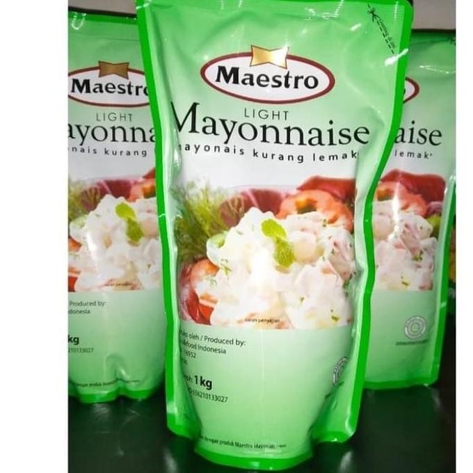 

Tersedia Maestro Mayonnaise Light 1kg - Saus Mayo Rendah Lemak