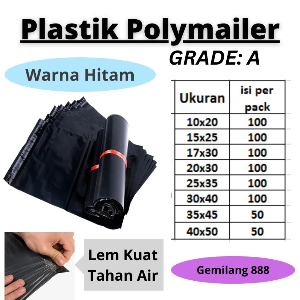 

Promo Plastik Polymailer Uk 25X35 (100Pcs), Plastik Lem, Plastik Packing Lem, Plastik Bungkus Paket Promo