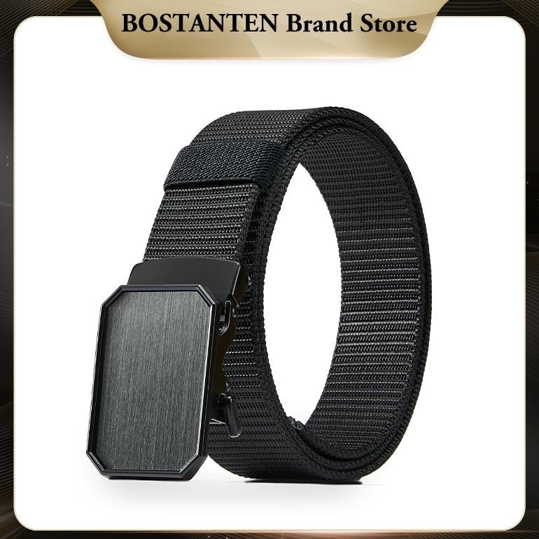 Bostanten Sabuk Pinggang Pria Ikat Pinggang Pria Nylon Canvas Alloy Belt Gesper Pria