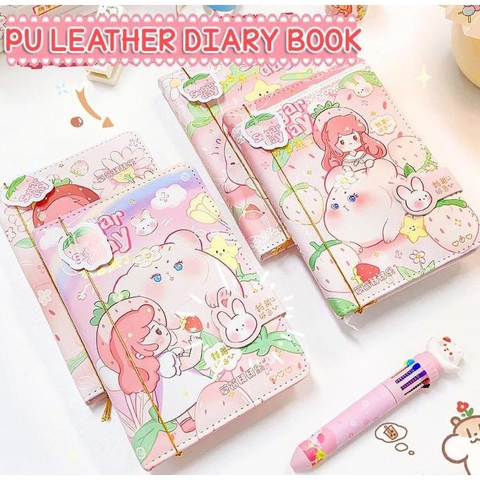 

Tersedia Buku Diary PU Leather Journaling Scrapbook Hardcover Kancing Magnet Motif Anime