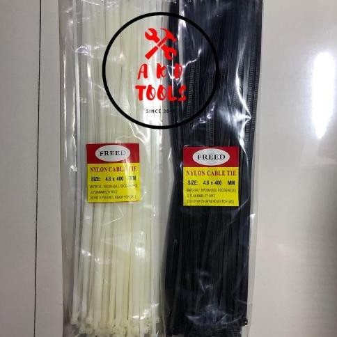 

Diskon! Cable Tie Tebal 4.8 x 400mm Warna Putih / Hitam - Kabel Ties Kuat Panjang