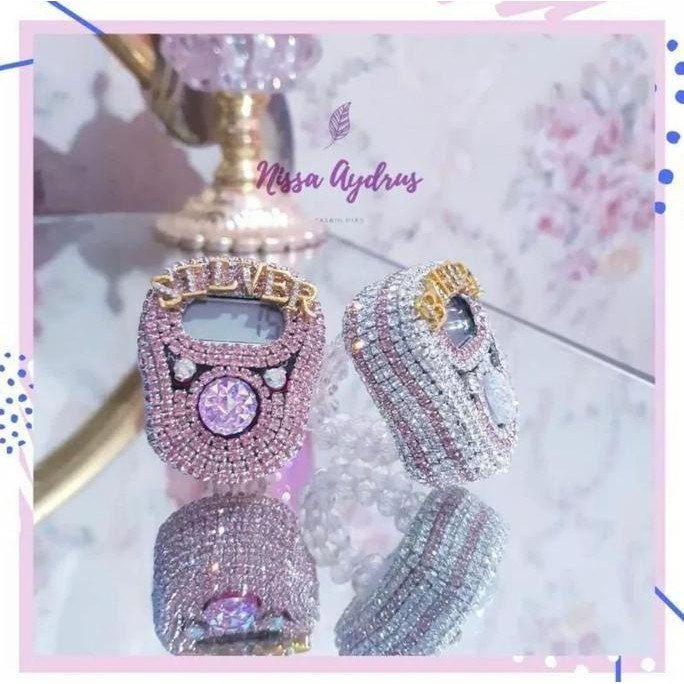 (Allthebest) Tasbih digital premium swarovski LED custom nama