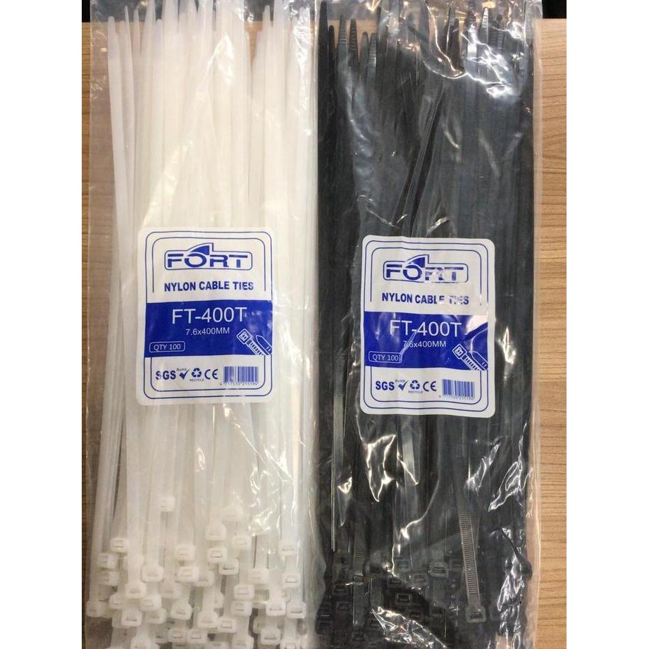 

Diskon! Fort Cable Tie 400T 400x7.6mm Kabel Ties Panjang 40cm Warna Hitam/Putih
