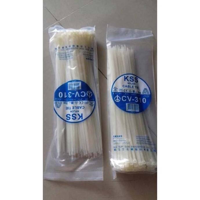 

Diskon! Kabel Ties KSS CV-310 31cm Nylon Isi 100pcs (Putih / Hitam)
