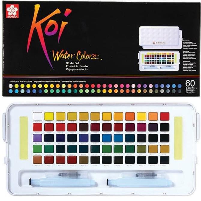 

BEBAS ONGKIR - Sakura Koi Watercolors 60 Studio Set Box Cat Air Cake Watercolor Promo